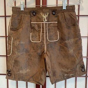 NWT KITZO ALPEN AUSTRIA BROWN BEIGE WOMENS CARGO SHORTS IN SIZE S